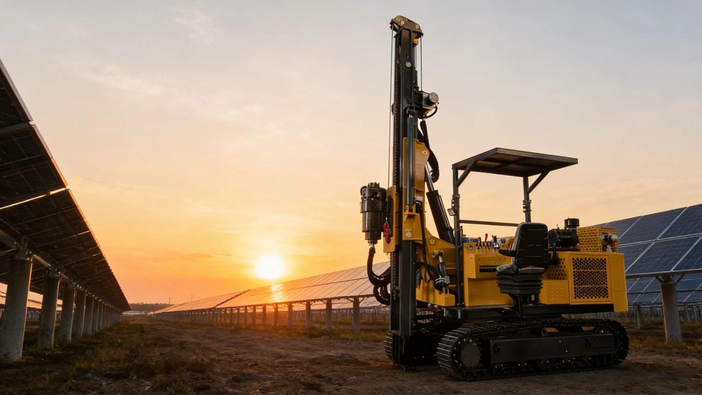 เครื่องตอกเสาเข็มพลังงานแสงอาทิตย์คืออะไร? คู่มือฉบับสมบูรณ์เกี่ยวกับฐานรากสถานีพลังงานแสงอาทิตย์