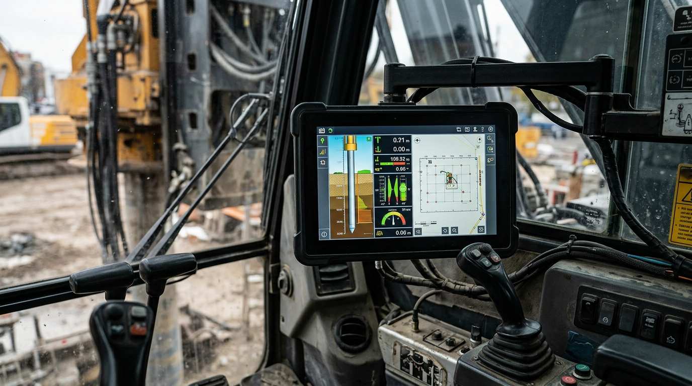 GPS auto-positioning / real-time depth monitoring interface